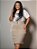 Saia Brim Plus Size Bege Anagrom Ref.254P - Imagem 5