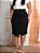 Saia Secretária Brim Preto Plus Size Anagrom Ref.255P - Imagem 3