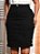 Saia Secretária Brim Preto Plus Size Anagrom Ref.255P - Imagem 1