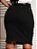 Saia Secretária Brim Preto Plus Size Anagrom Ref.255P - Imagem 2