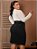 Saia Brim Plus Size Preta Anagrom Ref.035P - Imagem 6