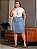 Saia Jeans Tradicional Azul Plus Size Anagrom Ref.050 - Imagem 5