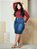 Saia Jeans Azul Tradicional Plus Size Anagrom Ref.241P - Imagem 3