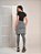Saia com Calça Cinza Exercício Moda Evangélica Fitness Anagrom Ref.7017 - Imagem 4