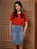 Saia Jeans Juvenil Moda Evangélica Anagrom Modelo Básico Ref.inf02 - Imagem 5