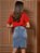 Saia Jeans Juvenil Moda Evangélica Anagrom Modelo Básico Ref.inf02 - Imagem 6