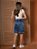 Saia Jeans Evasê Juvenil Azul Marmorizado Anagrom Moda Evangélica Ref.inf10 - Imagem 7