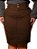 Saia Secretária Brim Marrom Plus Size Anagrom Ref.260P - Imagem 1