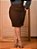 Saia Secretária Brim Marrom Plus Size Anagrom Ref.260P - Imagem 7
