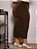 Saia Longa Plus Size Marrom Anagrom Ref.258P - Imagem 4