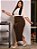 Saia Longa Plus Size Marrom Anagrom Ref.258P - Imagem 5