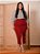 Saia Longa Plus Size Vermelho Bordô Anagrom Ref.259P - Imagem 3