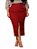 Saia Longa Plus Size Vermelho Bordô Anagrom Ref.259P - Imagem 1