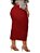 Saia Longa Plus Size Vermelho Bordô Anagrom Ref.259P - Imagem 2