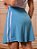 Saias Fitness com Short por Baixo Azul Céu com Listras Laterais Anagrom FIT Ref.8026 - Imagem 5