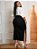 Saia Longa Preta Plus Size abertura Lateral Anagrom Ref.261P - Imagem 5