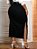 Saia Longa Preta Plus Size abertura Lateral Anagrom Ref.261P - Imagem 2