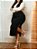 Saia Longa Preta Plus Size abertura Lateral Anagrom Ref.261P - Imagem 6