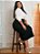 Saia Longa Preta Plus Size abertura Lateral Anagrom Ref.261P - Imagem 7