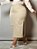 Saia Longa Bege Plus Size Abertura Lateral Anagrom Ref.262P - Imagem 1