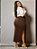 Saia Longa Marrom Plus Size Abertura Lateral Anagrom Ref.263P - Imagem 4