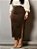 Saia Longa Marrom Plus Size Abertura Lateral Anagrom Ref.263P - Imagem 1