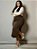 Saia Longa Marrom Plus Size Abertura Lateral Anagrom Ref.263P - Imagem 7