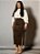 Saia Longa Marrom Plus Size Abertura Lateral Anagrom Ref.263P - Imagem 8