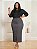Saia Longa Cinza Plus Size Abertura na Frente Anagrom Ref.267P - Imagem 3