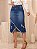Saia Jeans Midi 100% Algodão com Barra Desfiada Anagrom Ref.268 - Imagem 2