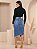 Saia Jeans Evangélica Midi 100% Algodão Desfiada Azul Claro Anagrom Ref.269 - Imagem 5