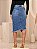 Saia Jeans Evangélica Midi 100% Algodão Desfiada Azul Claro Anagrom Ref.269 - Imagem 3