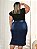 Saia Jeans Feminina Plus Size Anagrom Azul Ref.250P - Imagem 6