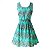 Vestido Chiffon Estampado Hot Summer Fashion Sem Mangas - Imagem 7