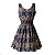 Vestido Chiffon Estampado Hot Summer Fashion Sem Mangas - Imagem 6