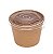 Pote Redondo Papel Kraft 480ml  20un Biodegradável Alimentos - Imagem 1