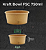 Pote Papel Kraft 750ml  50un Cereal Caldo Salada C/tampa - Imagem 2