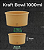 Kit 50 Potes Bowl Kraft 1000ml Alimentos Secos Molhados com Tampa - Imagem 2