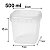 POTE QUADRADO PLÁSTICO TEMPEROS, CALDOS, FAROFA, BISCOITOS 500ml - 50 Unidades - Imagem 2