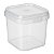 Pote de Plástico com Tampa Quadrado 220ml – Kit 500 Unidades - Imagem 1
