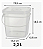 BALDE QUADRADO PLÁSTICO ATOXICO COM ALÇA PARA ALIMENTOS E OUTROS 2,2l - 25und - Imagem 10
