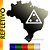 Adesivo Mapa do Brasil c/ Triângulo 3 Pontos - Imagem 3