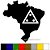 Adesivo Mapa do Brasil c/ Triângulo 3 Pontos - Imagem 1