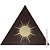 Delta (Triângulo) em madeira com Sol em dourado - Imagem 1