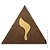 Delta (Triângulo) em madeira com Yod em dourado - Imagem 1
