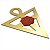 Símbolo Rosacruz de parede - Dourado - 30cm - Imagem 2
