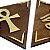 Kit 2 Quadros Olho de Hórus e Ankh (Udyat e Cruz Ansata) - Triângulo 20cm - Imagem 2