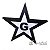 Estrela de Cinco Pontas com G - Preto- Iluminado (LED) - Imagem 1