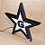 Estrela de Cinco Pontas com G - Preto- Iluminado (LED) - Imagem 2