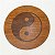 Quadro Yin e Yang em marchetaria - 15cm - Imagem 1